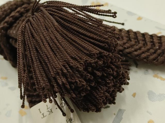 平和屋着物▼男性　和装小物　羽織紐3点　紺・紫・茶色系　切り房・撚り房　逸品　全て未使用　AABM2209ay
