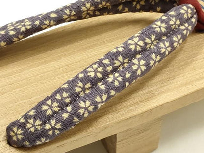 平和屋着物●和装小物　下駄　桐下駄　鼻緒:桜　逸品　未使用　AABM2223ay