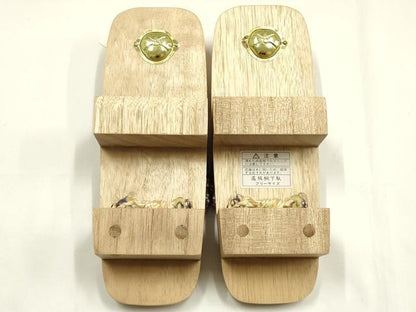 平和屋着物●和装小物　下駄　桐下駄　鼻緒:桜　逸品　未使用　AABM2223ay