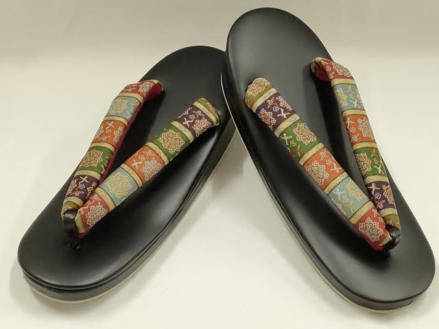 平和屋着物●和装小物　和装草履　鼻緒:龍村裂　金銀糸　逸品　未使用　AABM2227ay