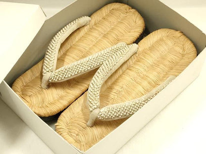 平和屋着物●和装小物　和装草履　畳表　津軽塗　鼻緒:絞り　逸品　AABM2231ay