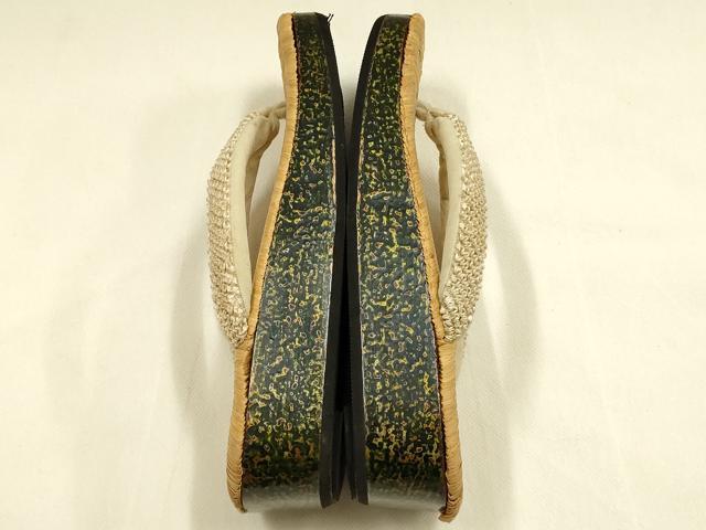 平和屋着物●和装小物　和装草履　畳表　津軽塗　鼻緒:絞り　逸品　AABM2231ay