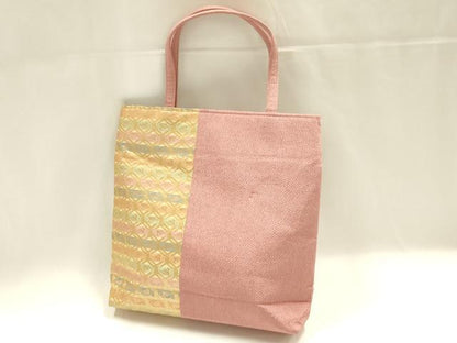 平和屋着物●和装小物　和装バッグ　ハンドバッグ　トートバッグ　有栖川文様　金糸　逸品　AABM2250ay
