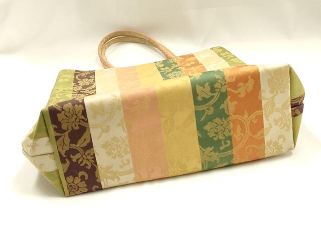 平和屋着物●和装小物　和装バッグ　ハンドバッグ　トートバッグ　花唐草文間道　逸品　AABM2251ay