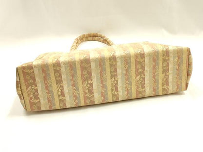 平和屋着物●和装小物　和装バッグ　ハンドバッグ　トートバッグ　花鳥文　金糸　逸品　AABM2254ay