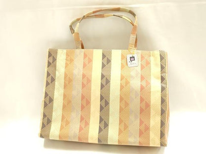 平和屋着物●和装小物　和装バッグ　ハンドバッグ　トートバッグ　間道　金糸　逸品　未使用　AABM2256ay