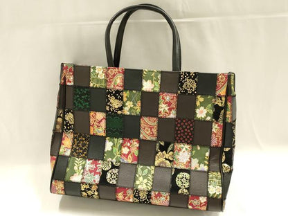 平和屋着物●和装小物　和装バッグ　ハンドバッグ　トートバッグ　印傳　花　鳥　金彩　逸品　AABM2257ay