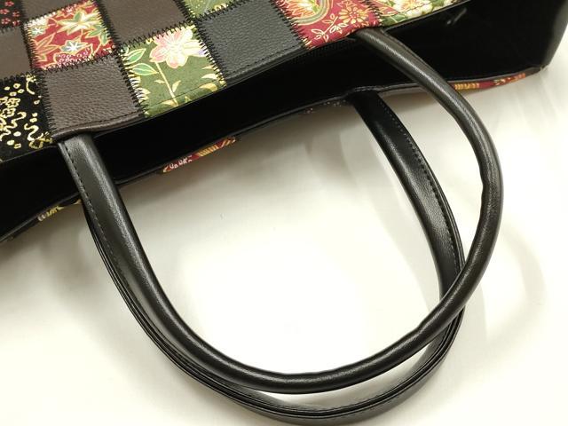 平和屋着物●和装小物　和装バッグ　ハンドバッグ　トートバッグ　印傳　花　鳥　金彩　逸品　AABM2257ay