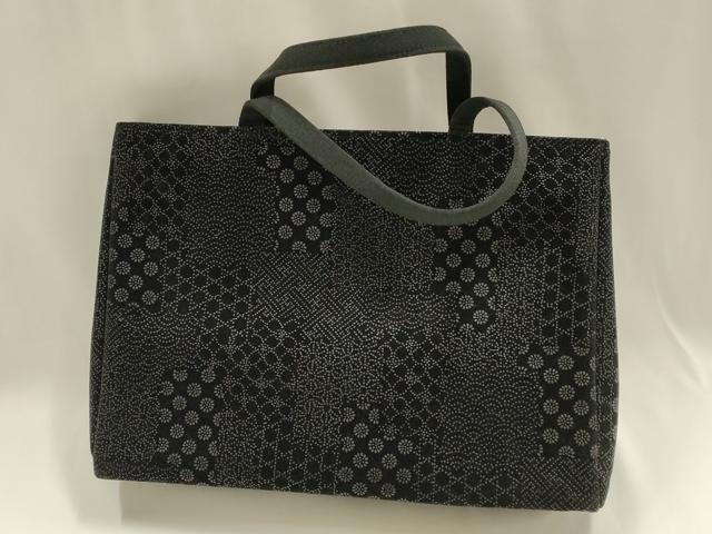 平和屋着物▼和装小物　和装バッグ　ハンドバッグ　トートバッグ　印傳　吉祥花文　逸品　AABM2259ay