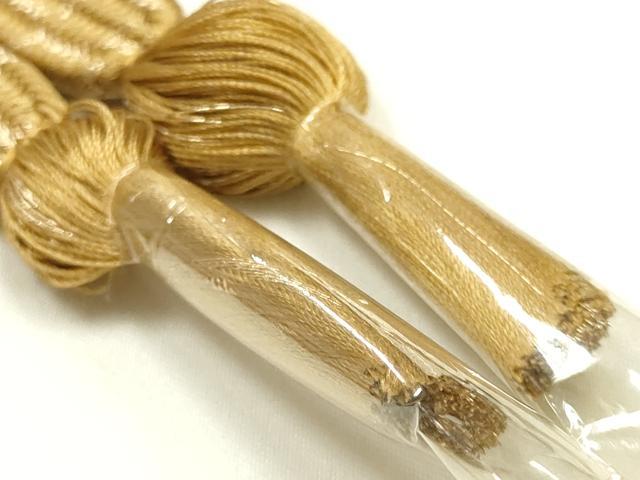 平和屋着物●和装小物　上質な帯締め　亀甲組　暈し　金糸　逸品　未使用　AABM2266ay