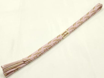 平和屋着物●和装小物　帯締め・帯揚げセット　笹浪組　間道　金糸　逸品　未使用品あり　AABM2271ay