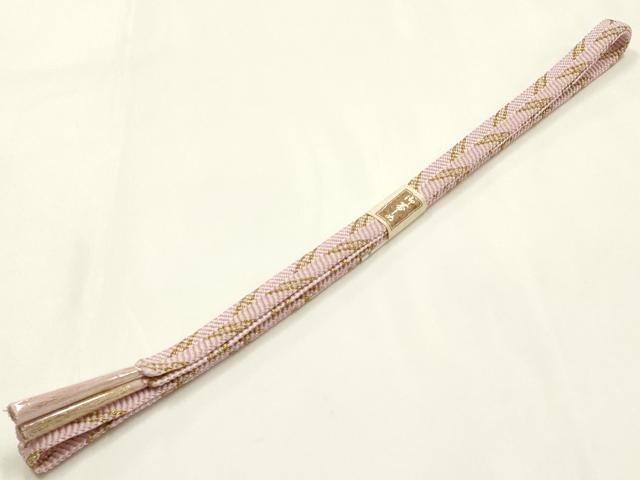 平和屋着物●和装小物　帯締め・帯揚げセット　笹浪組　間道　金糸　逸品　未使用品あり　AABM2271ay
