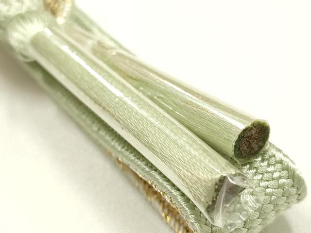 平和屋着物●和装小物　帯締め・帯揚げセット　高麗組　花丸文　金糸　逸品　未使用品あり　AABM2272ay