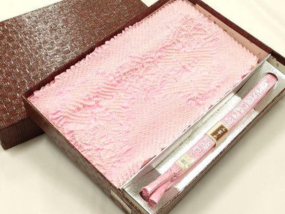 平和屋着物●和装小物　帯締め・帯揚げセット　平組　柄絞り　花柄　逸品　未使用品あり　AABM2283ay
