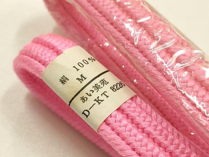 平和屋着物●和装小物　帯締め・帯揚げセット　平組　柄絞り　花柄　あい美苑扱い　逸品　未使用　AABM2285ay