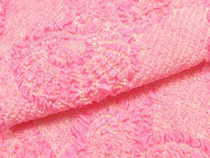 平和屋着物●和装小物　帯締め・帯揚げセット　平組　柄絞り　花柄　あい美苑扱い　逸品　未使用　AABM2285ay