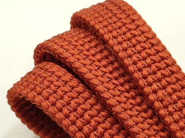 平和屋着物●和装小物　帯締め・帯揚げセット　平組　柄絞り　枝葉文　正絹　逸品　未使用　AABM2290ay