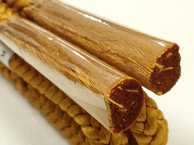 平和屋着物●和装小物　帯締め・帯揚げセット　奈良組　色無地　櫨染色　めいくやまと　正絹　逸品　未使用　AABM2291ay