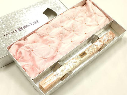 平和屋着物●和装小物　帯締め・帯揚げセット　平組　絞り　七宝文　暈し　正絹　逸品　未使用　AABM2293ay