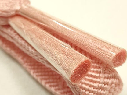 平和屋着物●和装小物　帯締め・帯揚げセット　草木染　平組　流水花菱地紋　一斤染色　正絹　逸品　未使用　AABM2306ay