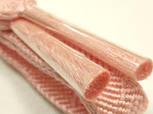 平和屋着物●和装小物　帯締め・帯揚げセット　草木染　平組　流水花菱地紋　一斤染色　正絹　逸品　未使用　AABM2306ay