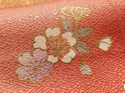 平和屋本店●和装小物　帯締め・帯揚げセット　高麗組　舞花文　金糸　金彩　暈し染め　正絹　逸品　未使用　AABM2311ay