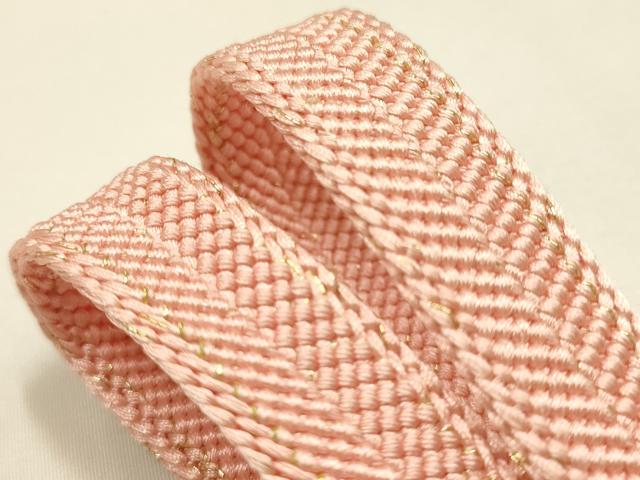 平和屋本店●和装小物　帯締め・帯揚げセット　笹浪組　地紙花文　金糸　金彩　暈し染め　正絹　逸品　未使用　AABM2317ay