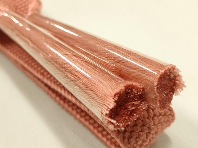 平和屋本店●和装小物　帯締め・帯揚げセット　笹浪組　大小霰　金糸　金銀彩　暈し染め　正絹　逸品　未使用　AABM2318ay