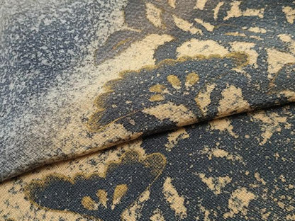 平和屋本店●和装小物　帯締め・帯揚げセット　笹浪組　草花シルエット　金糸　暈し染め　ますいわ屋扱い　正絹　逸品　未使用　AABM2320ay