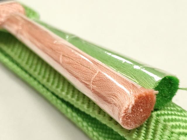 平和屋本店●和装小物　帯締め・帯揚げセット　笹浪組　霞文　金糸　金彩　正絹　逸品　未使用　AABM2323ay