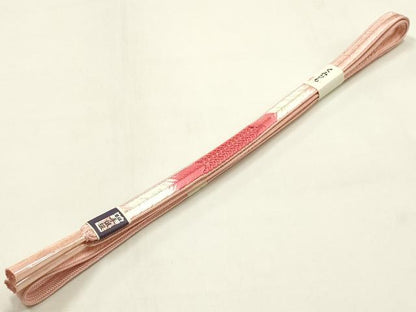 平和屋本店●和装小物　帯締め・帯揚げセット　大和高麗組　草花文　金糸　金彩　暈し染め　正絹　逸品　未使用　AABM2326ay