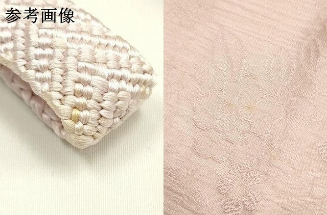 平和屋本店●和装小物　帯締め・帯揚げセット　平組　舞花文　辻が花　金糸　金彩　暈し染め　正絹　逸品　未使用　AABM2330ay