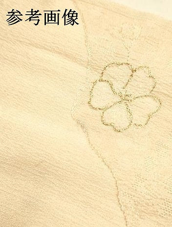 平和屋本店●和装小物　帯締め・帯揚げセット　高麗組　道長花文　地紋起こし　金糸　金彩　暈し染め　正絹　逸品　未使用　AABM2333ay