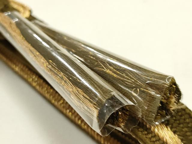 平和屋本店●和装小物　帯締め・帯揚げセット　高麗組　金糸　暈し　正絹　逸品　未使用　AABM2341ay