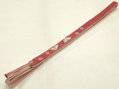 平和屋本店●和装小物　帯締め・帯揚げセット　高麗組　舞蝶文　金銀糸　暈し染め　正絹　逸品　未使用　AABM2347ay