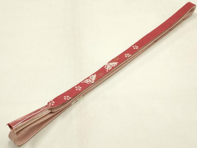 平和屋本店●和装小物　帯締め・帯揚げセット　高麗組　舞蝶文　金銀糸　暈し染め　正絹　逸品　未使用　AABM2347ay