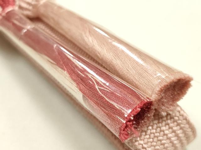 平和屋本店●和装小物　帯締め・帯揚げセット　高麗組　舞蝶文　金銀糸　暈し染め　正絹　逸品　未使用　AABM2347ay