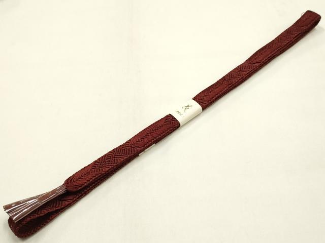 平和屋本店●和装小物　帯締め・帯揚げセット　平組　絞り　舞花文　正絹　逸品　未使用　AABM2351ay
