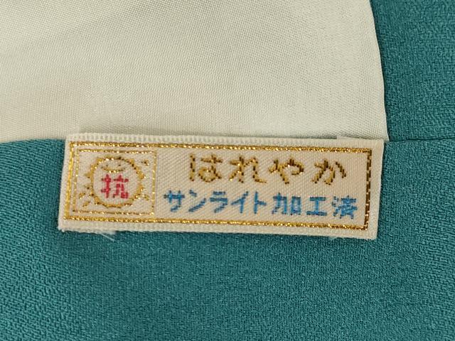 平和屋着物●上質な色無地　小花文　璃寛茶色　正絹　逸品　AABM2401ck