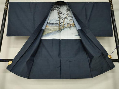 平和屋着物●男性　本場大島紬　アンサンブル　100亀甲　総詰め　正絹　逸品　AABM2403ck
