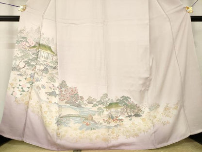 平和屋着物●豪華色留袖　寿光織　人物風景文　正絹　逸品　AABM2405ck