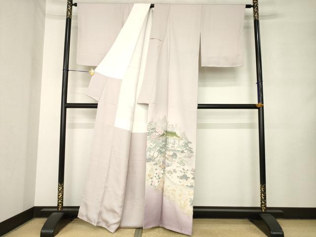 平和屋着物●豪華色留袖　寿光織　人物風景文　正絹　逸品　AABM2405ck