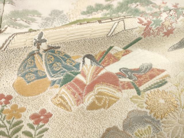 平和屋着物●豪華色留袖　寿光織　人物風景文　正絹　逸品　AABM2405ck