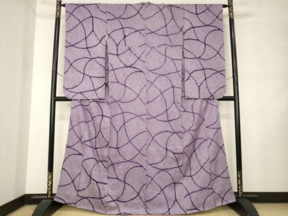 平和屋着物●小振袖　二尺袖　総絞り　幾何学文様　正絹　逸品　AABM2406ck