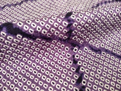 平和屋着物●小振袖　二尺袖　総絞り　幾何学文様　正絹　逸品　AABM2406ck