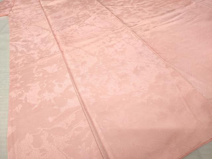 平和屋着物●日展作家　山本唯与志　レリーフ染　小紋　草木シルエット地紋　暈し染め　正絹　逸品　AABM2415ck