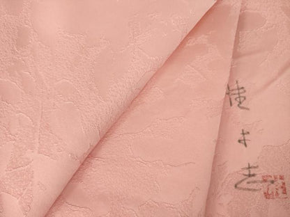 平和屋着物●日展作家　山本唯与志　レリーフ染　小紋　草木シルエット地紋　暈し染め　正絹　逸品　AABM2415ck