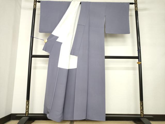 平和屋着物●本草木染作家　瑞鳳　色無地　葡萄鼠色　正絹　逸品　AABM2416ck