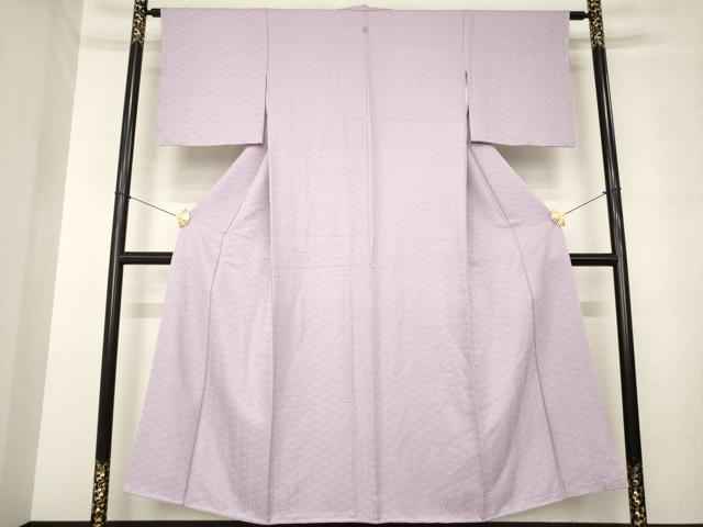 平和屋着物●上質な色無地　紗綾形地紋　紅藤色　正絹　逸品　未使用　AABM2432ck