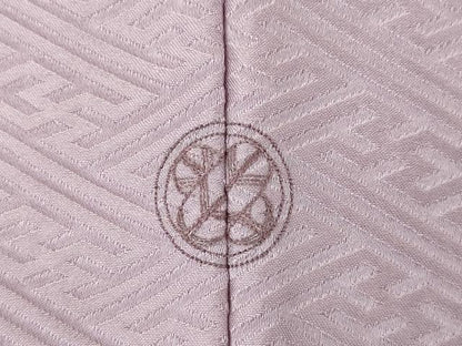 平和屋着物●上質な色無地　紗綾形地紋　紅藤色　正絹　逸品　未使用　AABM2432ck